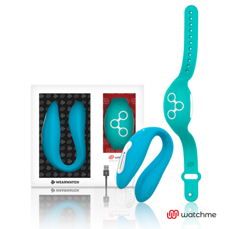 WEARWATCH - VIBRATOR MET DUBBELE TECHNOLOGIE WATCHME INDIGO/AQUAMARINE