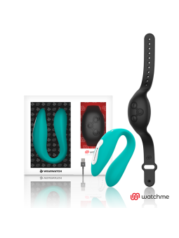 WEARWATCH - VIBRADOR DE TECNOLOGIA DUPLA WATCHME AQUAMARINE / JET