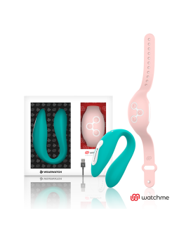 WEARWATCH - DUBBELE TECHNOLOGIE VIBRATOR WATCHME AQUAMARINE / ROZE