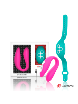 WEARWATCH - DUBBELE TECHNOLOGIE VIBRATOR WATCHME FUCHSIA / AQUAMARIJN