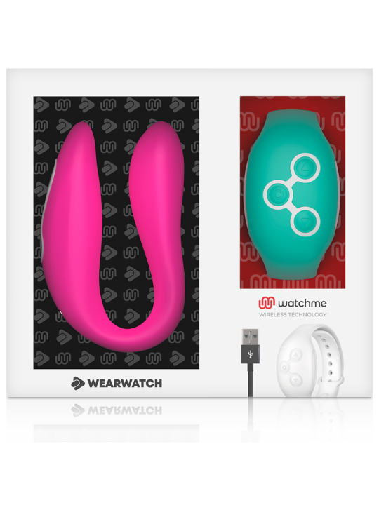 WEARWATCH - VIBRADOR DUAL TECHNOLOGY WATCHME FUCSIA / AGUA MARINA