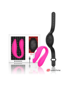 WEARWATCH - DUBBELE TECHNOLOGIE VIBRATOR WATCHME FUCHSIA/JET ZWART