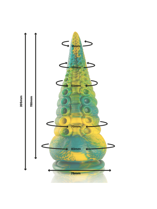 EPIC - DILDO TENTÁCULO VERDE CETUS TAMANHO GRANDE