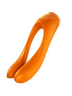 SATISFYER - SNOEPRIET ORANJE VINGERVIBRATOR