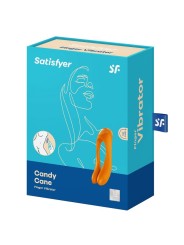 SATISFYER - VIBRATEUR DOIGTS CANDY CANE ORANGE