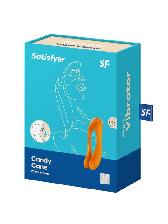 SATISFYER - VIBRATEUR DOIGTS CANDY CANE ORANGE