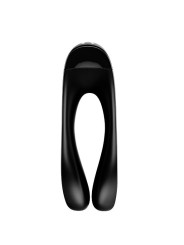 SATISFYER - CANDY CANE FINGER VIBRATOR BLACK