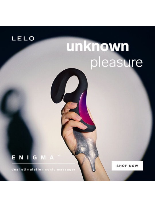 LELO - ENIGMA DOBLE ESTIMULACIÓN SUCCION MASAJEADOR NEGRO