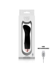DOLCE VITA - AUFLADBARER VIBRATOR EINE SCHWARZE 7-GESCHWINDIGKEIT