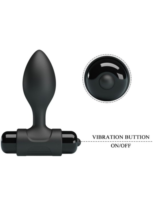 PRETTY LOVE - VIBRA BUTT ANAL PLUG 10 VIBRATIES ZWART