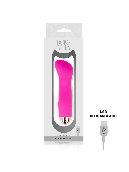 DOLCE VITA - EEN ROZE 7 SNELHEDEN OPLAADBARE VIBRATOR
