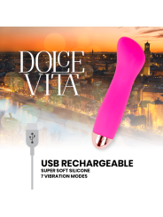 DOLCE VITA - EEN ROZE 7 SNELHEDEN OPLAADBARE VIBRATOR