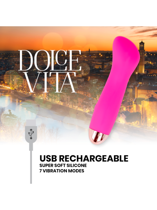 DOLCE VITA - AUFLADBARER VIBRATOR EINE ROSA 7 GESCHWINDIGKEIT