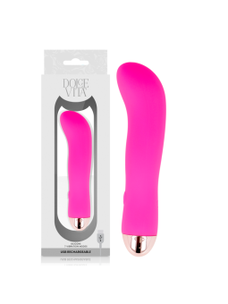 DOLCE VITA - VIBRATEUR RECHARGEABLE DEUX ROSE 7 VITESSES