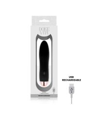 DOLCE VITA - VIBRADOR RECARREGÁVEL QUATRO PRETO 7 VELOCIDADES