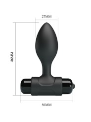 PRETTY LOVE - VIBRA BUTT 10 VIBRAÇÕES PLUG ANAL PRETO