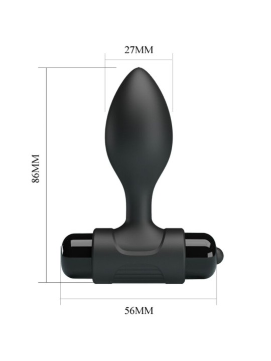 PRETTY LOVE - VIBRA BUTT 10 VIBRAZIONI PLUG ANALE NERO