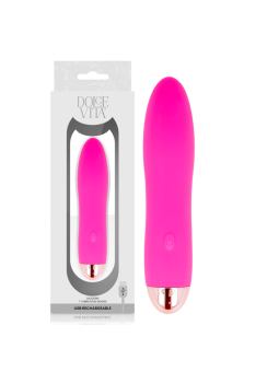 DOLCE VITA - VIBRATEUR RECHARGEABLE QUATRE ROSE 7 VITESSES