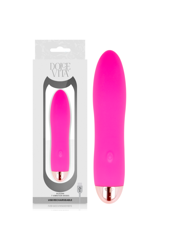 DOLCE VITA - VIER ROZE 7 SNELHEDEN OPLAADBARE VIBRATOR