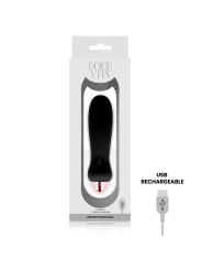 DOLCE VITA - VIJF ZWARTE OPLAADBARE VIBRATORS MET 7 SNELHEDEN