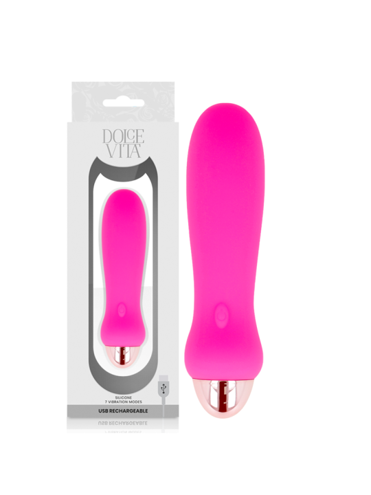 DOLCE VITA - RECHARGEABLE VIBRATOR FIVE PINK 7 SPEEDS