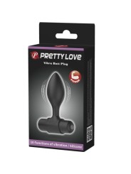 PRETTY LOVE - VIBRA BUTT 10 VIBRAÇÕES PLUG ANAL PRETO