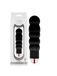 DOLCE VITA - AUFLADBARER VIBRATOR SECHS SCHWARZ 7 GESCHWINDIGKEITEN
