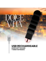 DOLCE VITA - VIBRADOR RECARREGÁVEL SEIS PRETO 7 VELOCIDADES