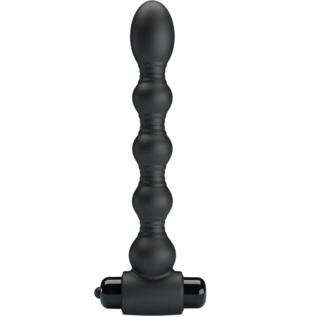 PRETTY LOVE - LYNN ANAAL PLUG SILICONEN 10 VIBRATIES ZWART