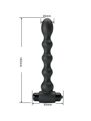 PRETTY LOVE - LYNN SILIKON ANAL PLUG 10 VIBRATIONEN SCHWARZ