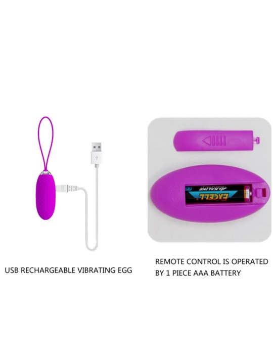 PRETTY LOVE - JOANNA VIBRATING EGG REMOTE CONTROL 12 MODES