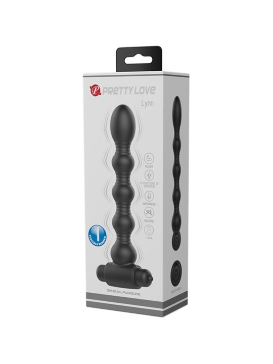 PRETTY LOVE - LYNN SILICONE ANAL PLUG 10 VIBRAÇÕES PRETO