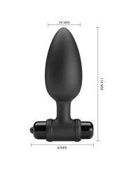 PRETTY LOVE - VIBRA BUTT PLUG 2 ANAL PLUG 10 VIBRAÇÕES PRETO