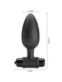 PRETTY LOVE - VIBRA BUTT PLUG 2 ANAL PLUG 10 VIBRAÇÕES PRETO