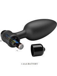 PRETTY LOVE - VIBRA BUTT PLUG 2 ANAL PLUG 10 VIBRAÇÕES PRETO