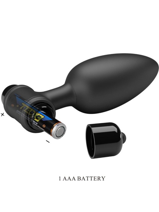 PRETTY LOVE - VIBRA BUTT PLUG 2 PLUG ANAL 10 VIBRATIONS NOIR