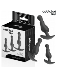 ADDICTED TOYS - SET DE 3 PLUG ANAL SILICONA MODELO 1
