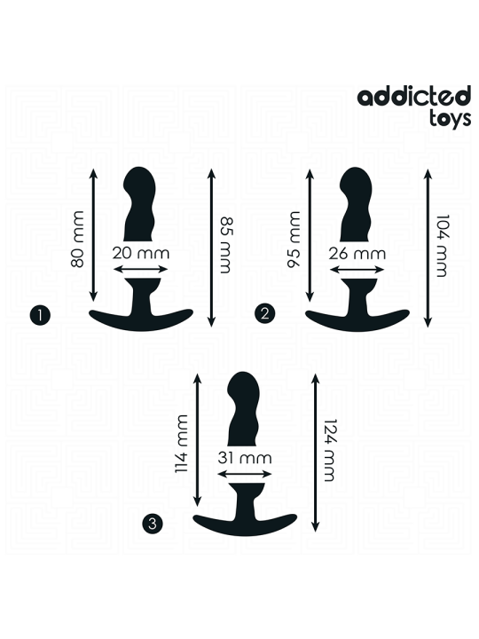ADDICTED TOYS - SET VAN 3 ANALE PLUG MODEL 1