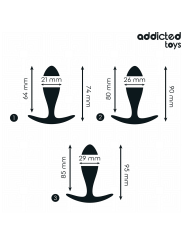 ADDICTED TOYS - CONJUNTO DE 3 PLUG ANAL MODELO 2