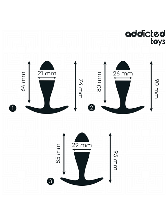 ADDICTED TOYS - SET VAN 3 ANALE PLUG MODEL 2