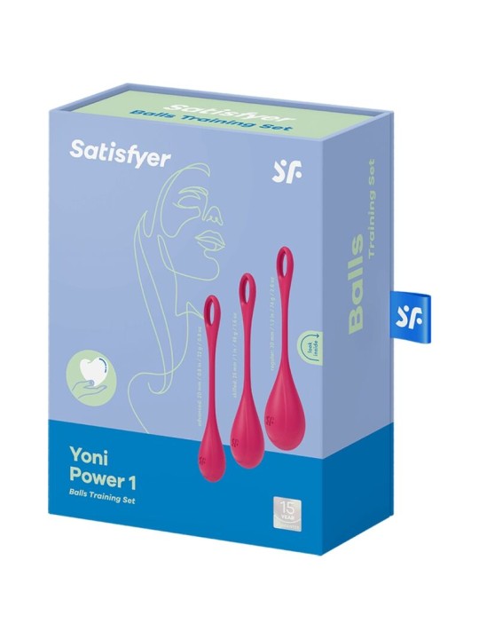 SATISFYER - CONJUNTO DE TREINO YONI POWER 1 VERMELHO