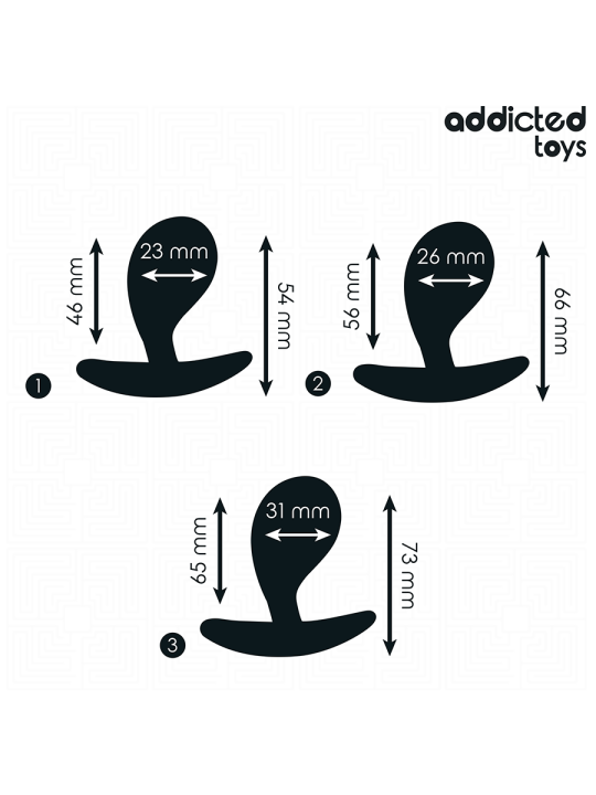 ADDICTED TOYS - CONJUNTO DE 3 PLUG ANAL MODELO 3