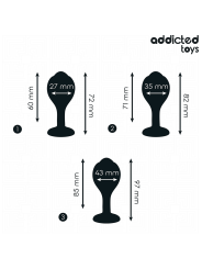 ADDICTED TOYS - CONJUNTO DE 3 PLUG ANAL COM JOIA