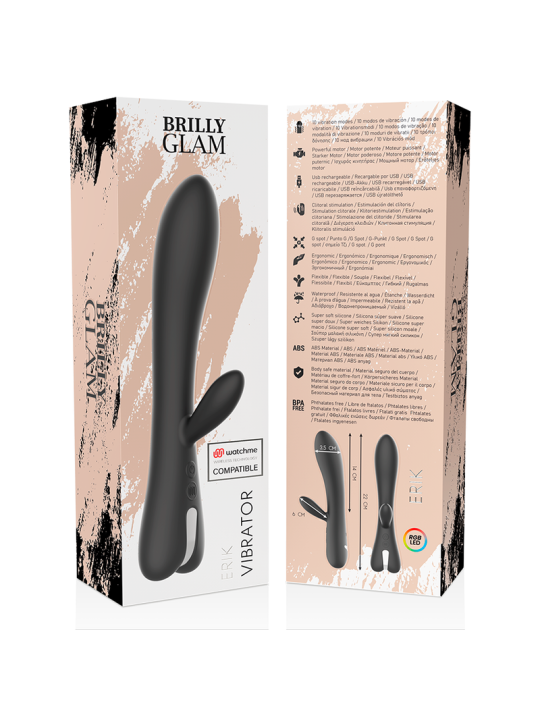 BRILLY GLAM - ERIK VIBRATOR + WATCHME-AFSTANDSBEDIENING