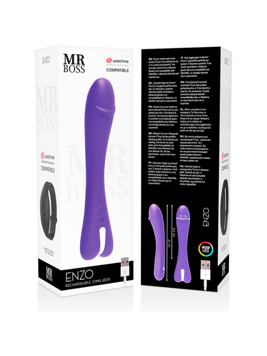 MR BOSS - ENZO VIBRATORE + TELECOMANDO WATCHME