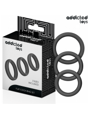 ADDICTED TOYS - SET DI ANELLI PIATTI IN SILICONE