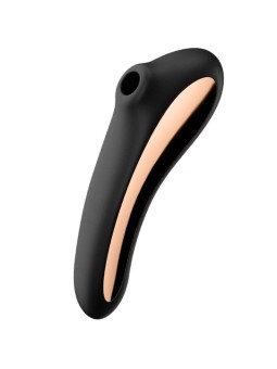 SATISFYER - VIBRADOR DE PULSO DE AR DUAL KISS PRETO