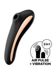 SATISFYER - DUAL KISS AIR PULSE VIBRATOR SCHWARZ