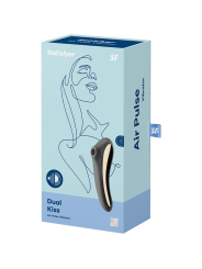 SATISFYER - VIBRADOR DE PULSO DE AR DUAL KISS PRETO