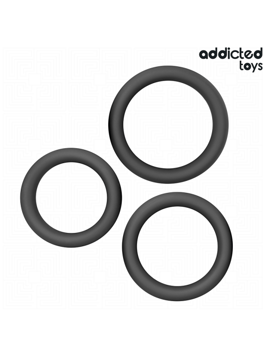 ADDICTED TOYS - SET OF FLAT SILICONE RINGS